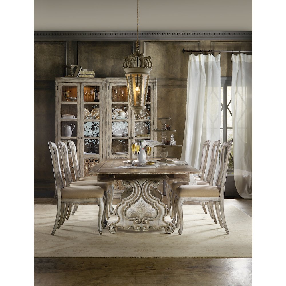 Hooker Furniture Chatelet Dining Side Chair in Vintage White