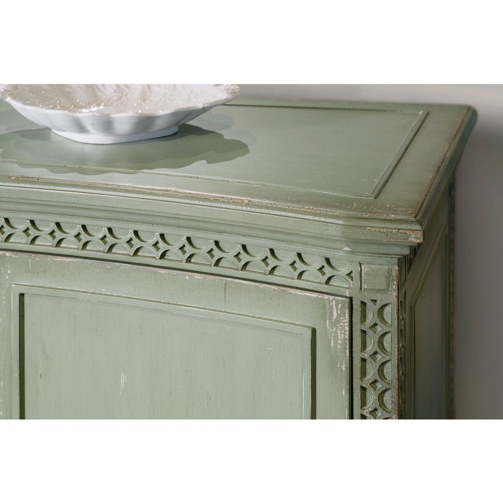 Charleston Wooden Two-Door Accent Chest, Decorative Storage Cabinet, Green