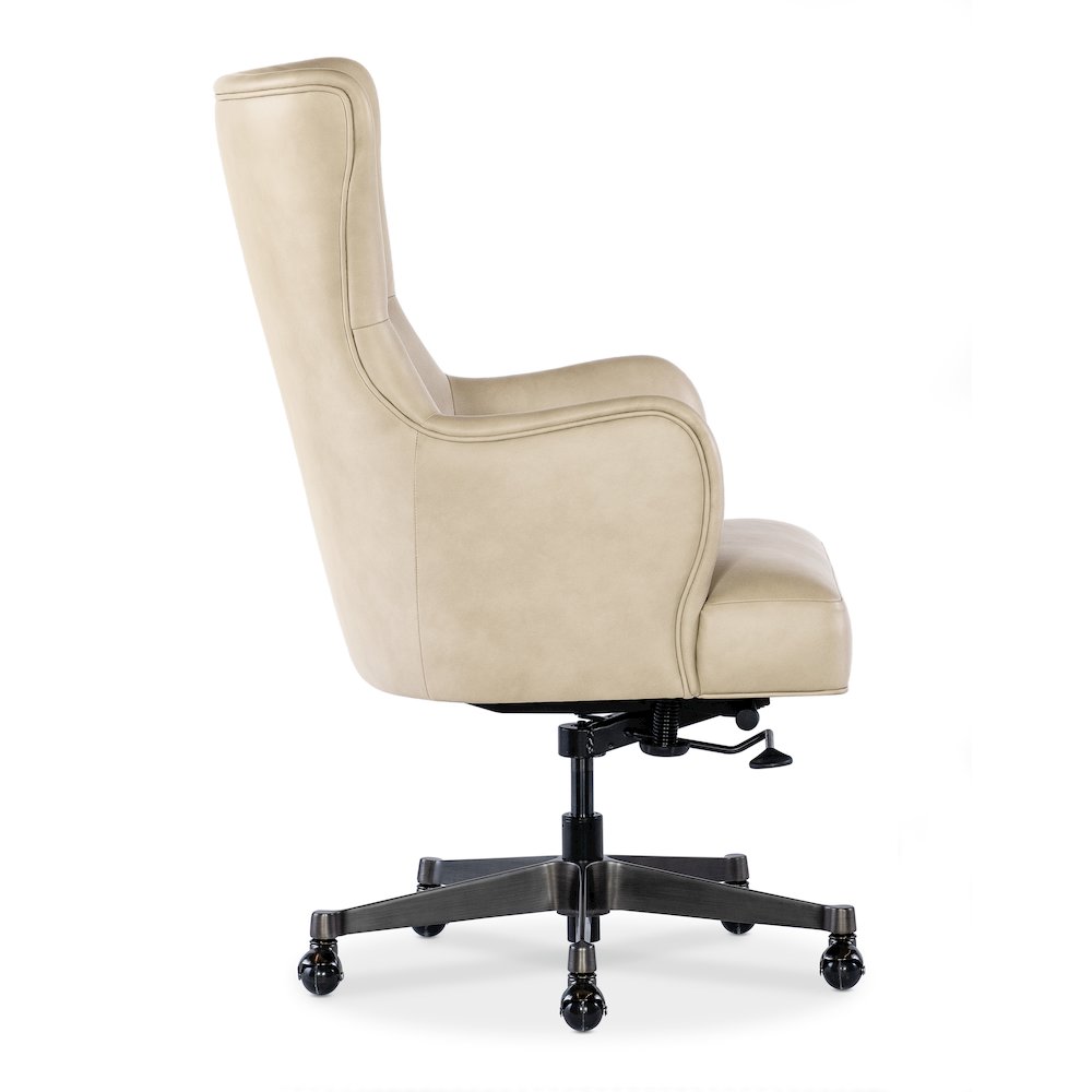 Lazzaro Executive Tilt Leather Swivel Chair in Beige by Hooker Furniture