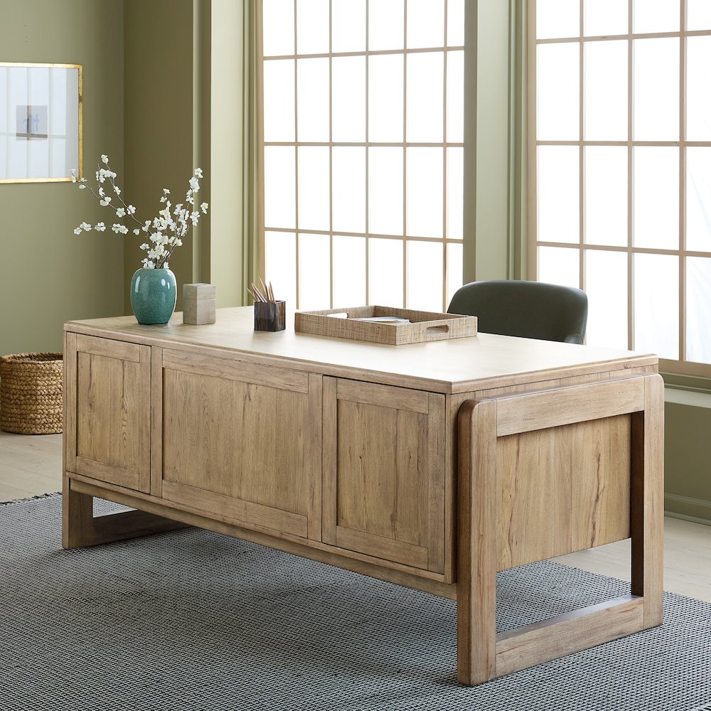 Kalamazoo Executive Desk in Natural Wood Finish by Hooker Furnishings