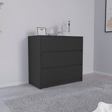 Austin Three Drawer Dresser Black MDF
