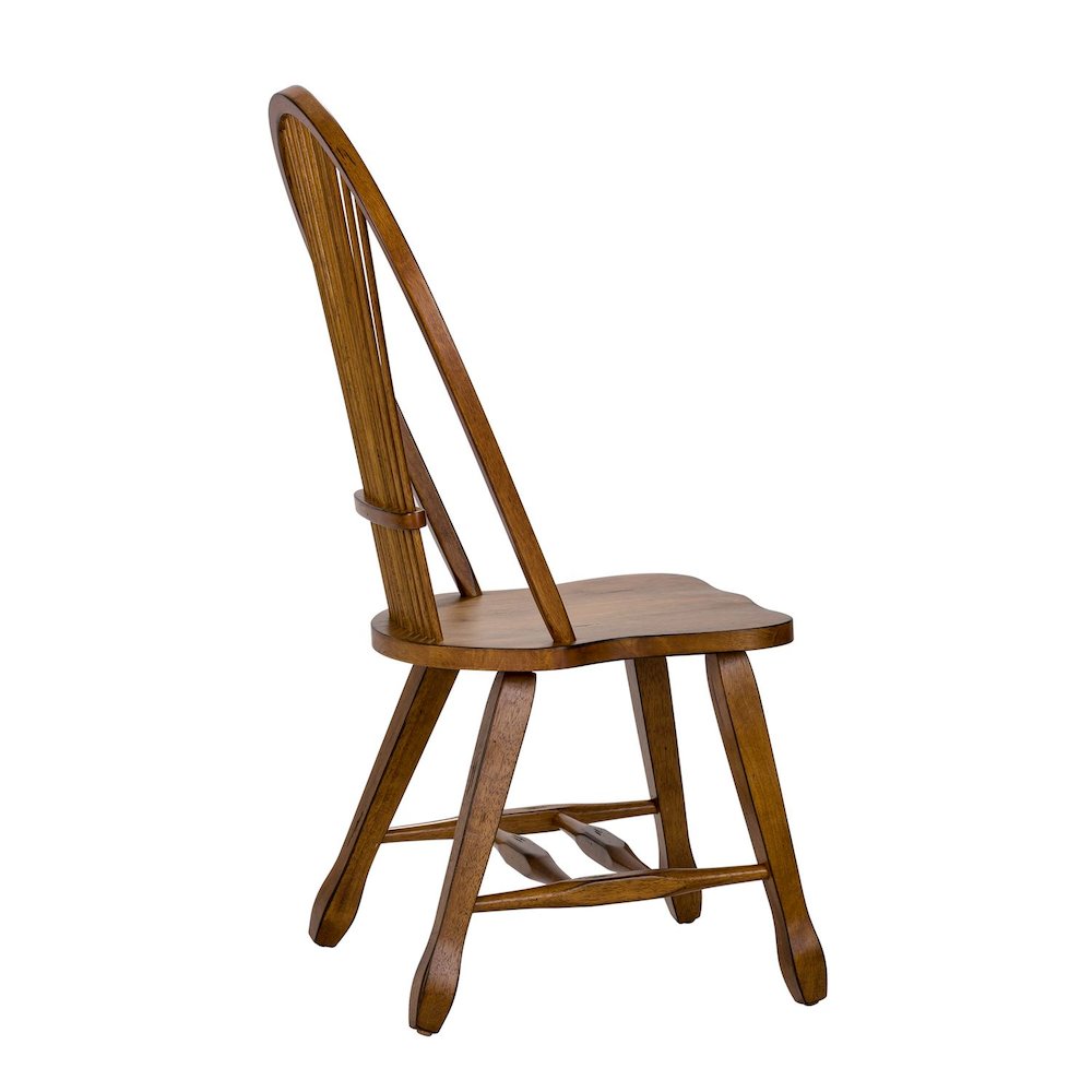 Treasures Sheaf Back Side Chair - Oak-Set of 2 in Rustic Oak
