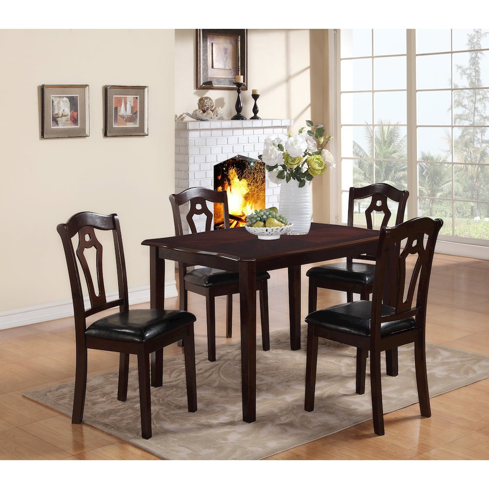 Bell Cherry Espresso Dining Set