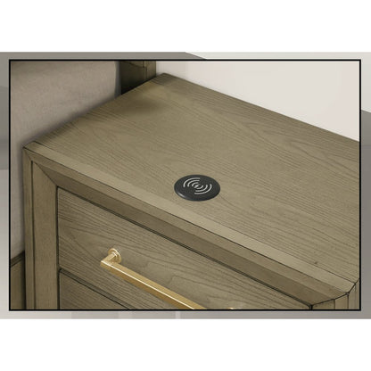 Dove Gray 4-piece Bedroom Set with LED Lighting, Queen