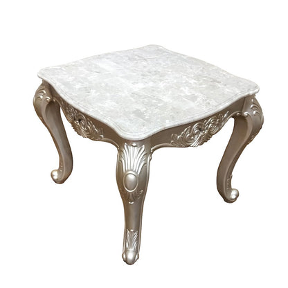 Emily Carved Wood End Table