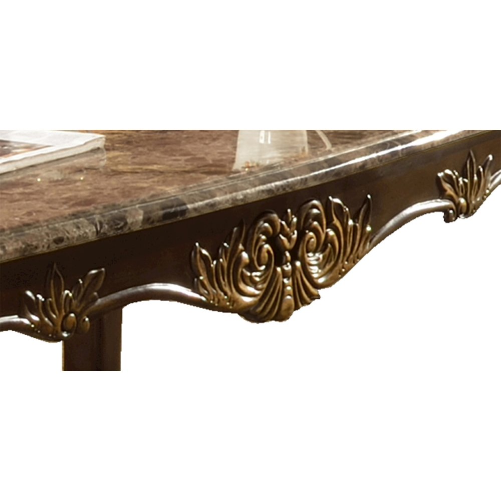Britney Carved Wood Coffee Table
