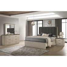 Casey Cream/Charcoal 4-Piece Bedroom Set, Queen