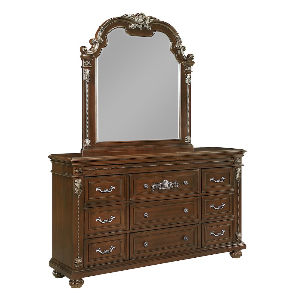 Isabella Cherry Brown 4-Piece Bedroom Set, Queen