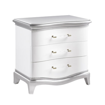 Nina Cream High-gloss 4-Piece Bedroom Set, King