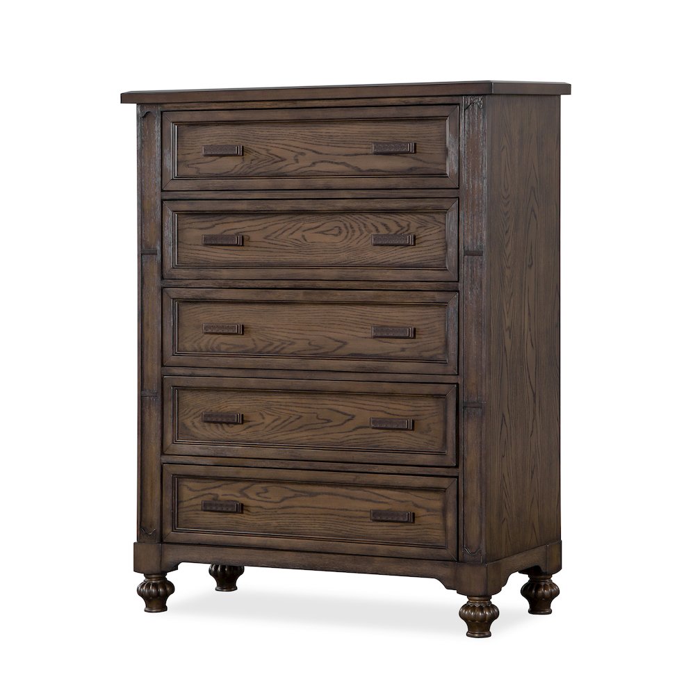 Marina Cherry Brown 5-Piece Bedroom Set, Queen