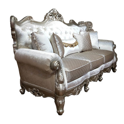Emily 2-piece Living Room Set with Wooden Accents