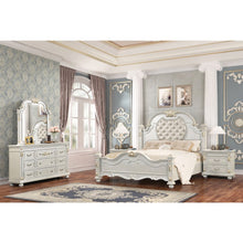 Destiny Contemporary Pearl White 4-piece Bedroom Set, Queen
