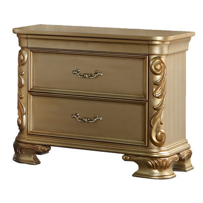 Miranda Gold Tufted 5-Piece Bedroom Set, Queen