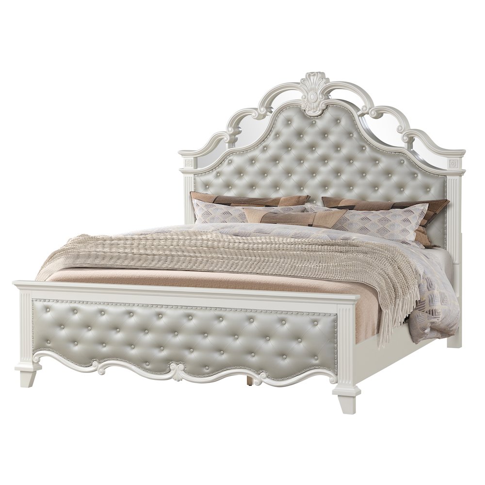 Sonia Pearl Tufted 4-Piece Bedroom Set, King
