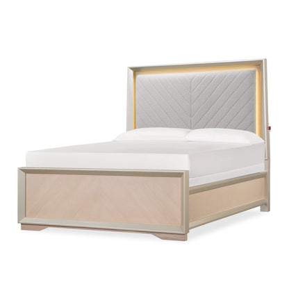 Milan Contemporary Champagne 4-Piece Bedroom Set, King