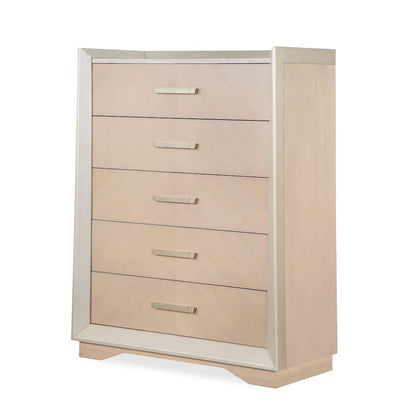 Milan Contemporary Champagne 4-Piece Bedroom Set, King