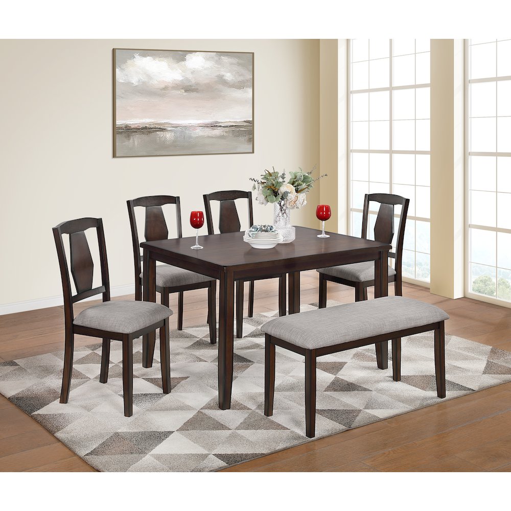 Montana Collection Chocolate 6-Piece Dining Set