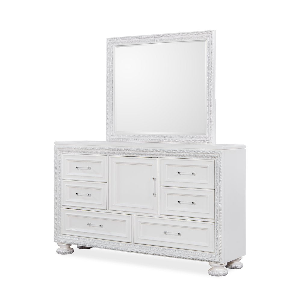 Penta White/ Champagne 4-Piece Bedroom Set, King