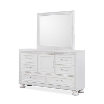 Penta White/ Champagne 4-Piece Bedroom Set, Queen