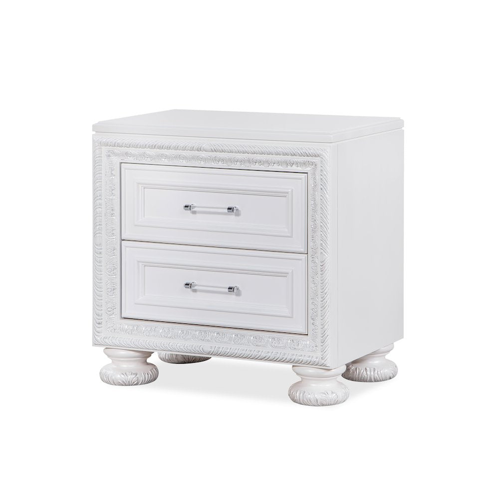Penta White/ Champagne 5-Piece Bedroom Set, Queen