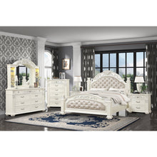 Platinum Pearl White Low Poster 5-Piece Bedroom Set, King