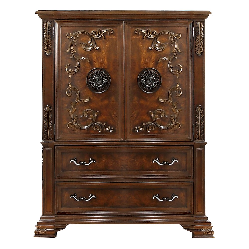 Santa Monica Cherry Brown 5-Piece Bedroom Set, Queen