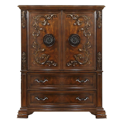 Santa Monica Cherry Brown 5-Piece Bedroom Set, Queen