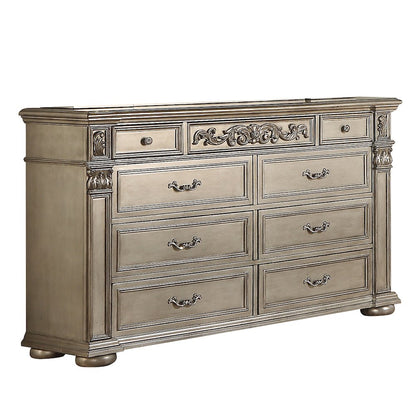 Platinum Silver 4-Piece Bedroom Set, King
