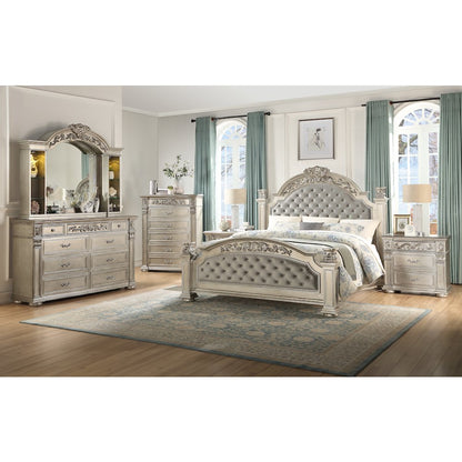 Platinum Silver 5-Piece Bedroom Set, King