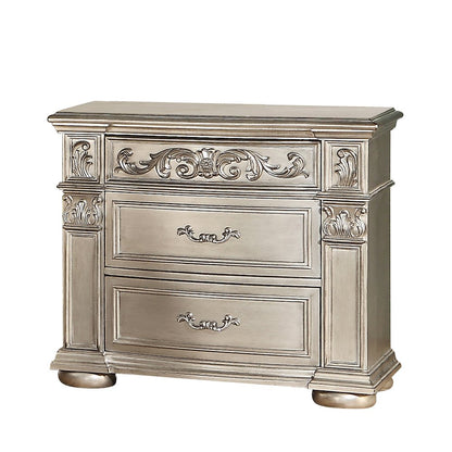 Platinum Silver 4-Piece Bedroom Set, Queen