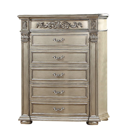 Platinum Silver 5-Piece Bedroom Set, Queen