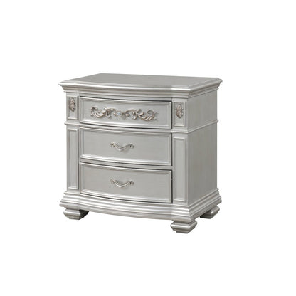 Valentina Silver 5-Piece Bedroom Set with LED Lighting, Queen