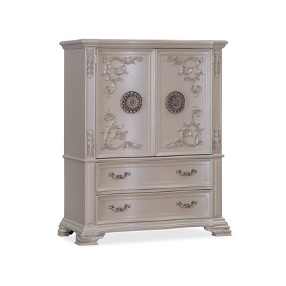 Santa Monica Pearl White 5-Piece Bedroom Set, King