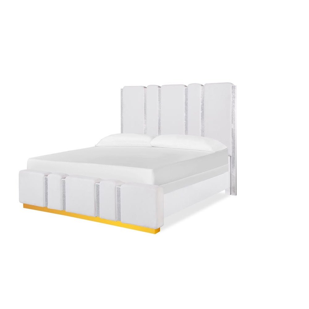 Zoe Crystal 5-Piece Bedroom Set with LED Lighting, Queen