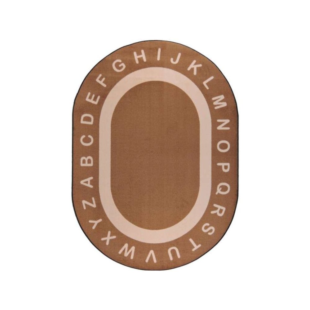 Kid Essentials Endless Alphabet 7'8" x 10'9" Area Rug in Color Mocha