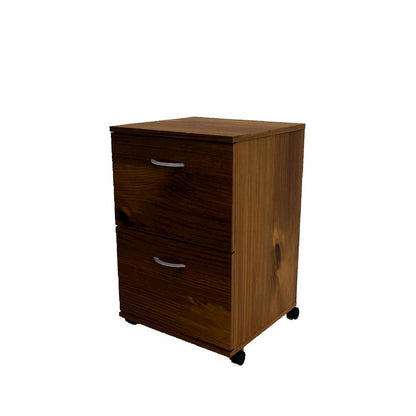 2-Drawer Essentials Rolling Filing Cabinet, Truffle