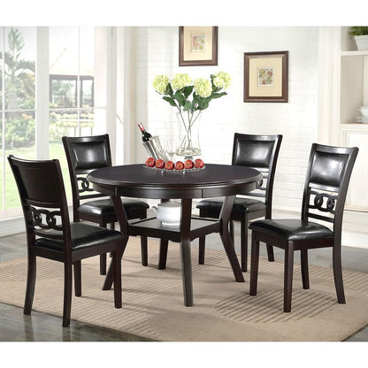 Gia Ebony Wood Counter Chair with PU Seat (Set of 4)