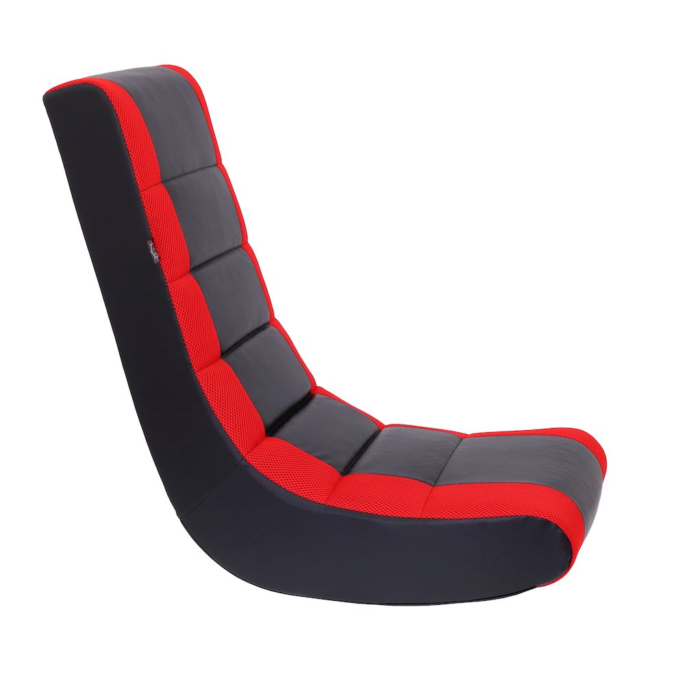 Classic Video Rocker Floor Gaming Chair, for Kids and Teens, Black/Red