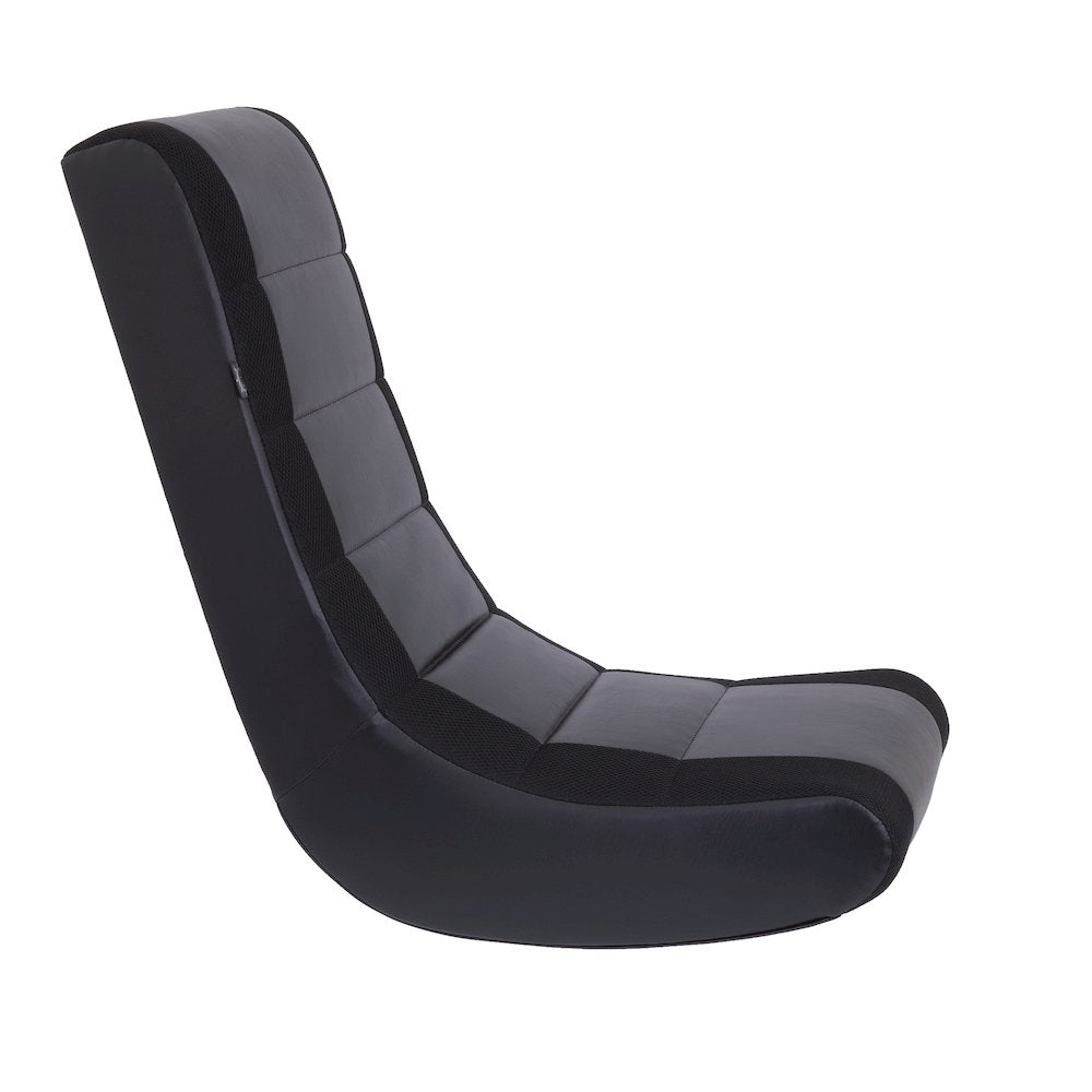 Classic Video Rocker Floor Gaming Chair, for Kids and Teens, Black/Black
