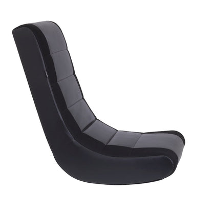 Classic Video Rocker Floor Gaming Chair, for Kids and Teens, Black/Black