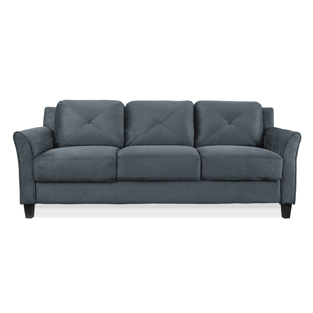 Hartford Sofa Rolled Arms Dark Grey
