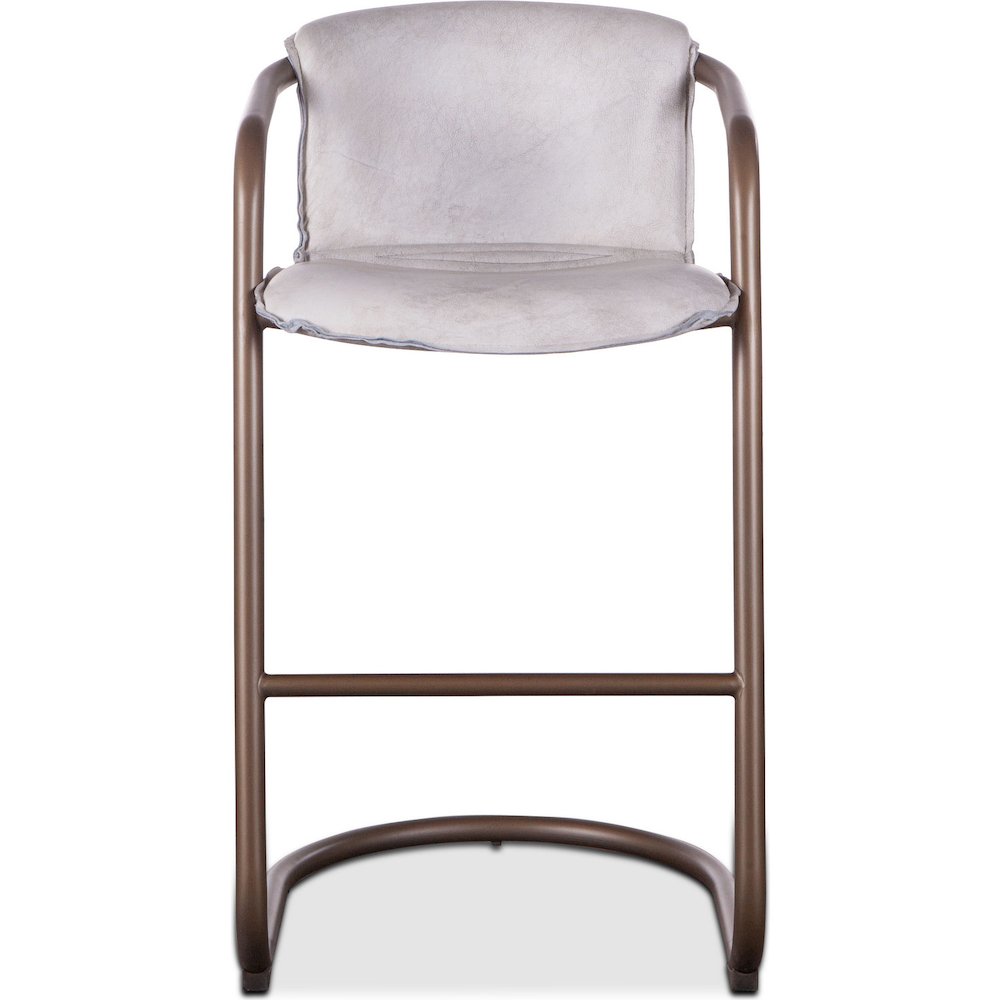 Chiavari Leather Bar Chair in Vintage White