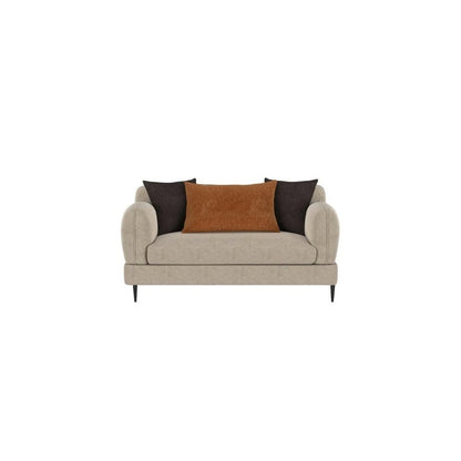 Jade Chenille Upholstered Sculpted Track Arm Loveseat Latte