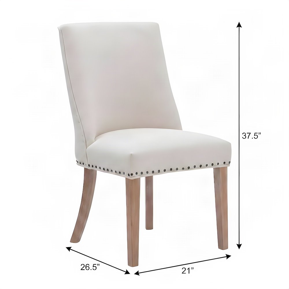 Linen-Weave Upholstered Dining Chair with Barrel Back, Set of 2, Natural