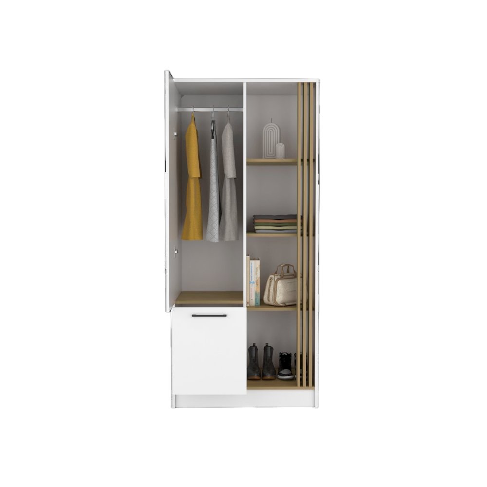 Delia Armoire, Badroom, White / Macadamia