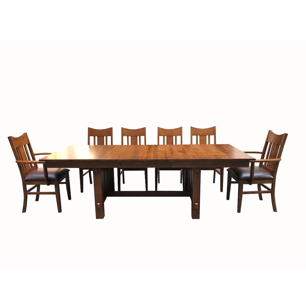Mission Quarter Sawn Oak Dining Table - Michael's Cherry