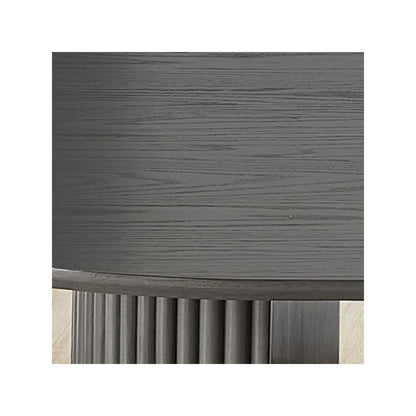 Valencia 7-Piece 80" Oval Gray Oak Finish Dining Set with Dual Pedestal Base