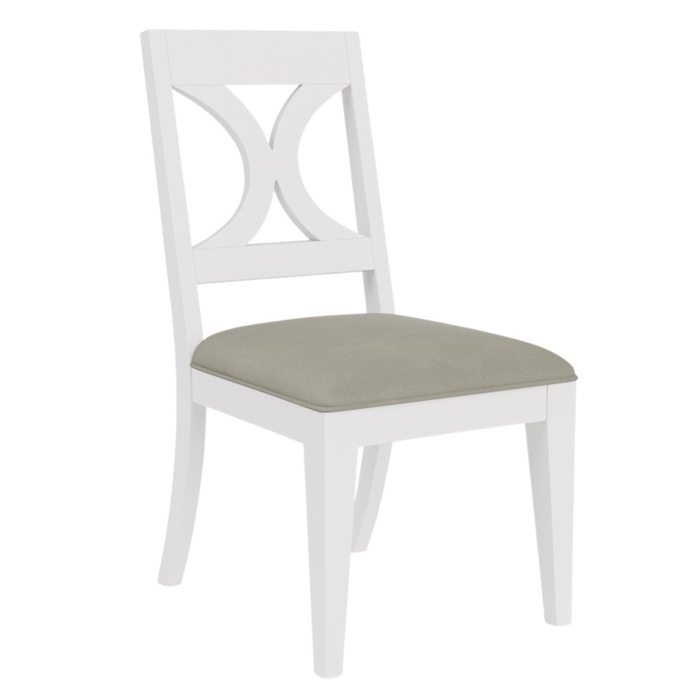 White Wooden Dining Chair with XBack – Bistro Wood Chair for Kitchen, Set of 2
