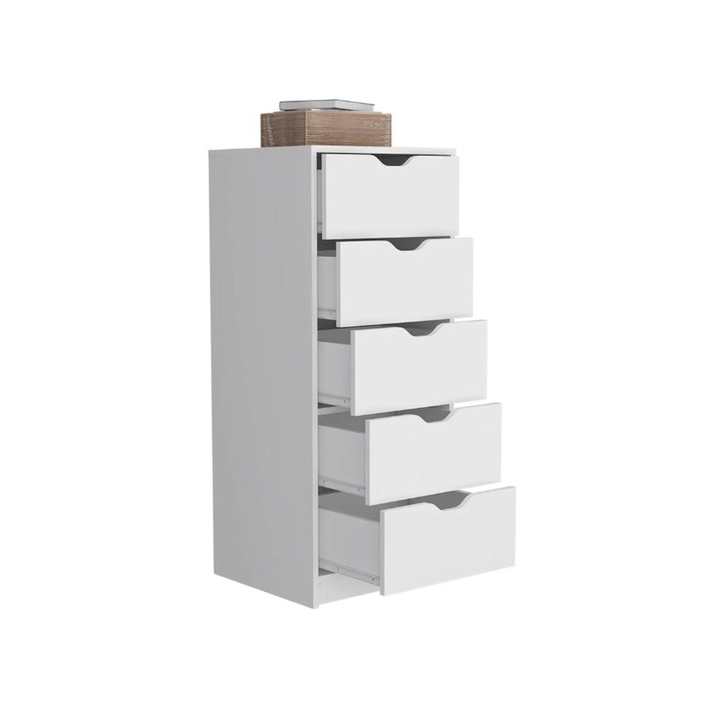 Basilea Tall Dresser White MDF