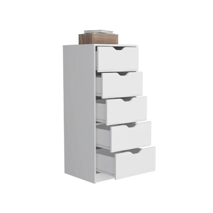 Basilea Tall Dresser White MDF
